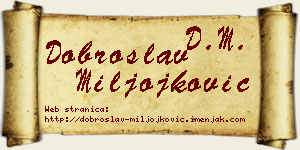Dobroslav Miljojković vizit kartica